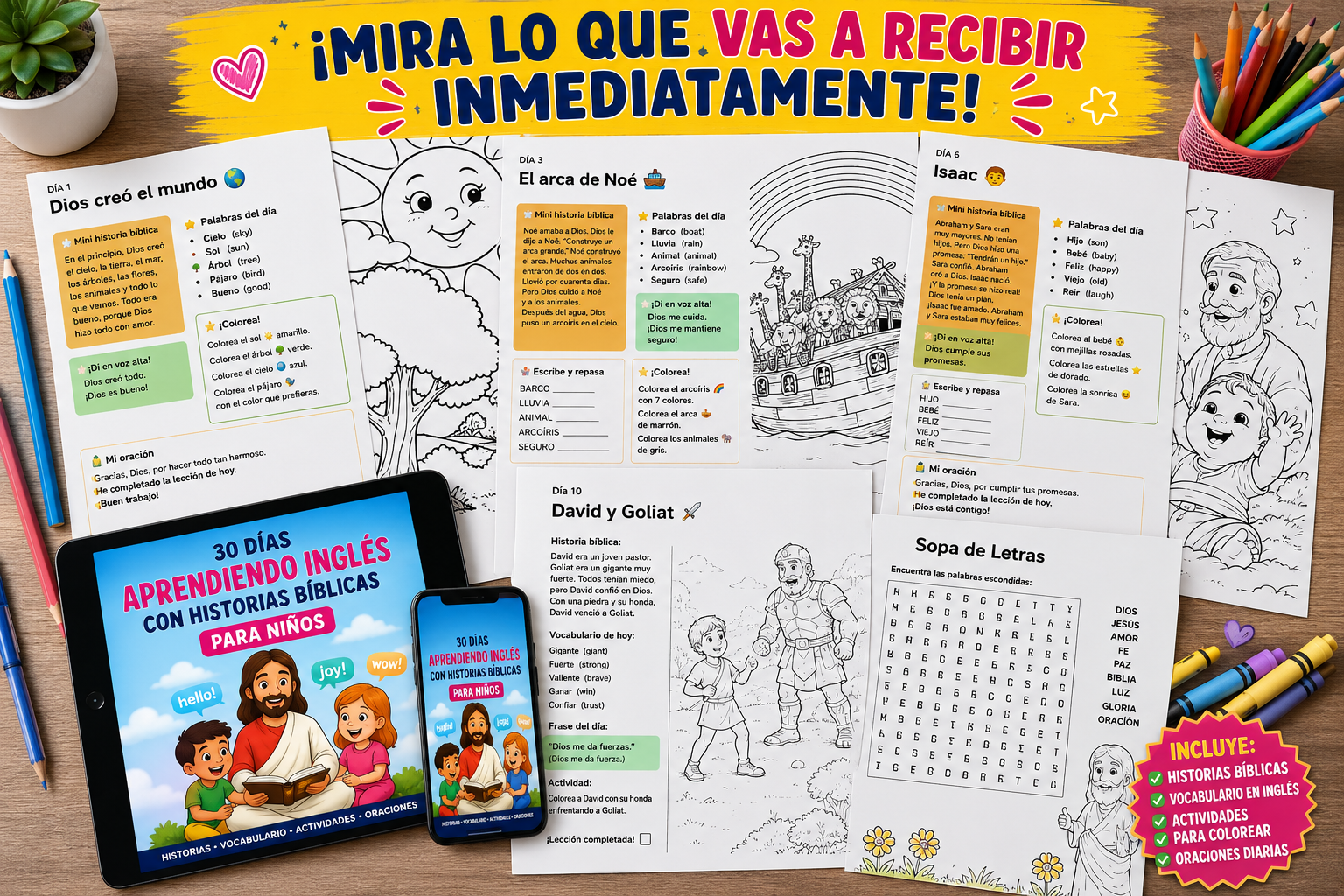 Capa do eBook 60 Días de Inmersión en Inglés con la Biblia